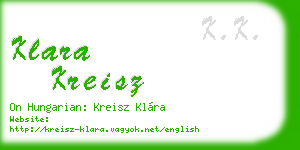 klara kreisz business card